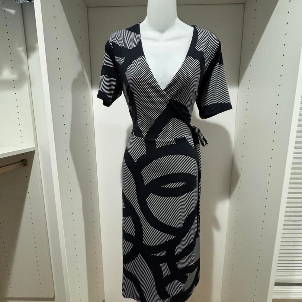 H-m Women's Grey and Black Dress